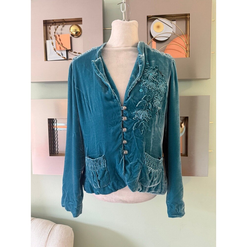 Soft Surroundings velvet blazer